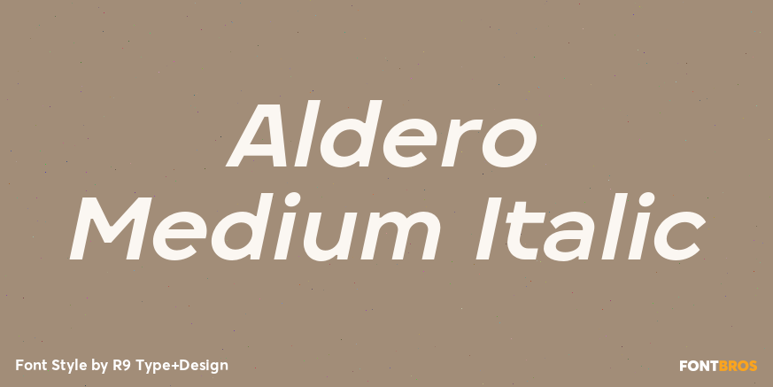 Aldero Medium Italic Font Poster #1