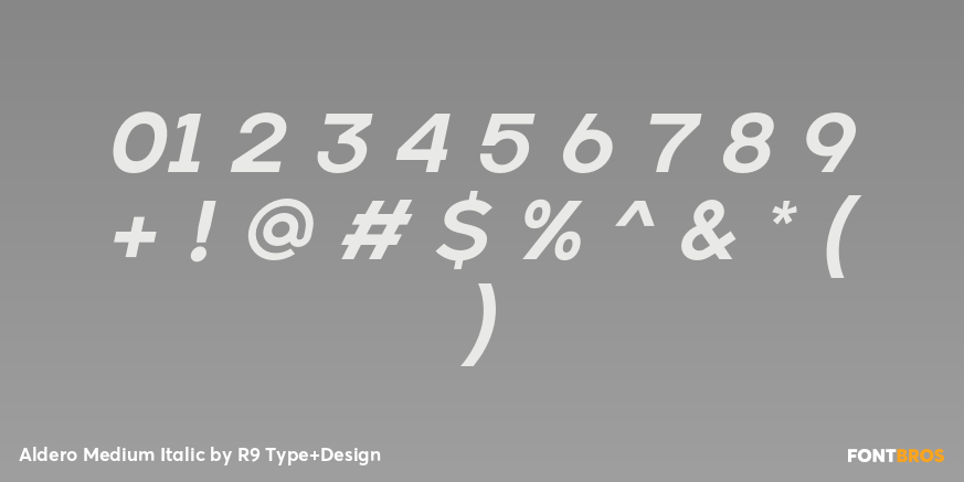 Aldero Medium Italic Font Poster #4
