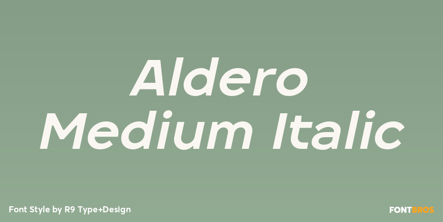 Aldero Medium Italic Font Poster #1