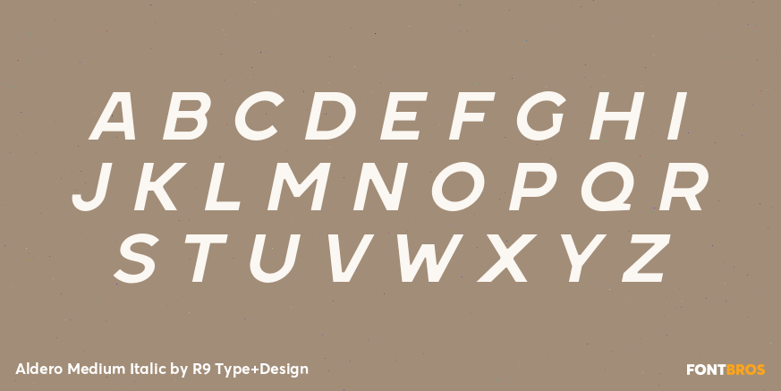 Aldero Medium Italic Font Poster #2