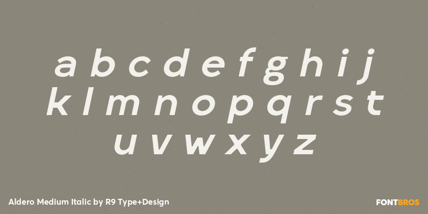 Aldero Medium Italic Font Poster #3
