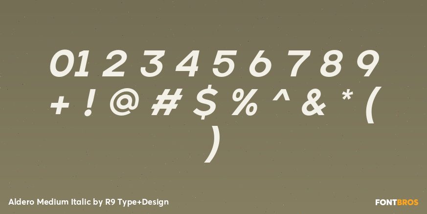 Aldero Medium Italic Font Poster #4