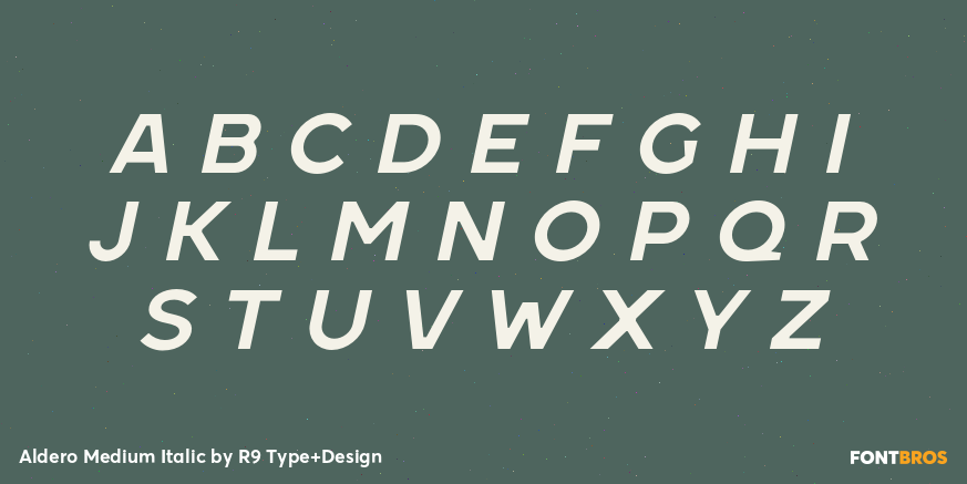Aldero Medium Italic Font Poster #2