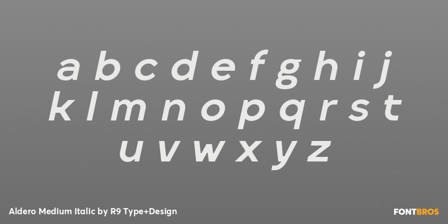 Aldero Medium Italic Font Poster #3