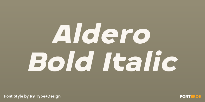 Aldero Bold Italic Font Poster #1