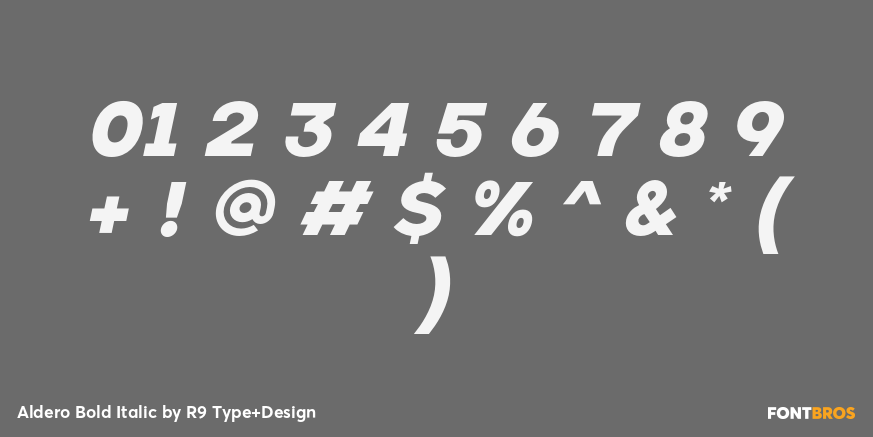 Aldero Bold Italic Font Poster #4
