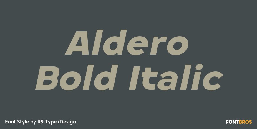 Aldero Bold Italic Font Poster #1