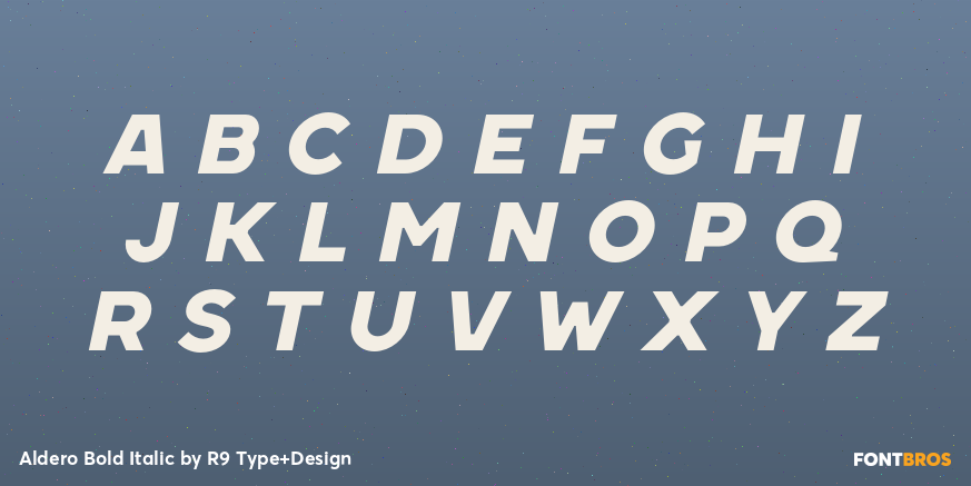 Aldero Bold Italic Font Poster #2