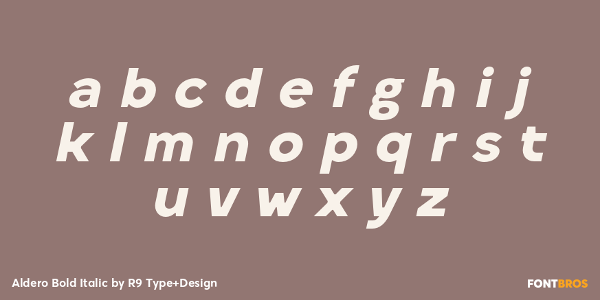 Aldero Bold Italic Font Poster #3