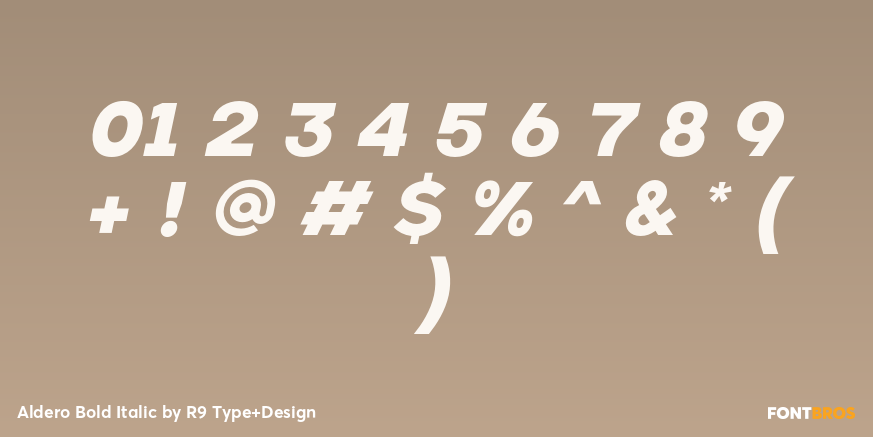 Aldero Bold Italic Font Poster #4