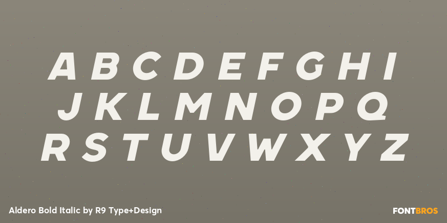 Aldero Bold Italic Font Poster #2