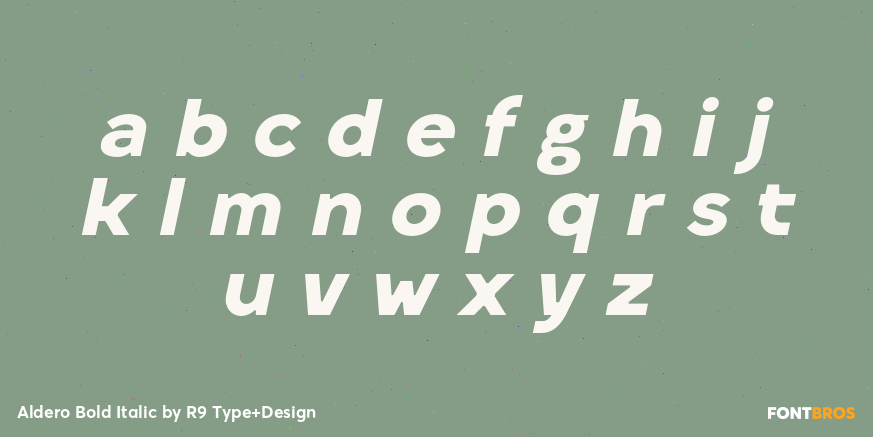 Aldero Bold Italic Font Poster #3