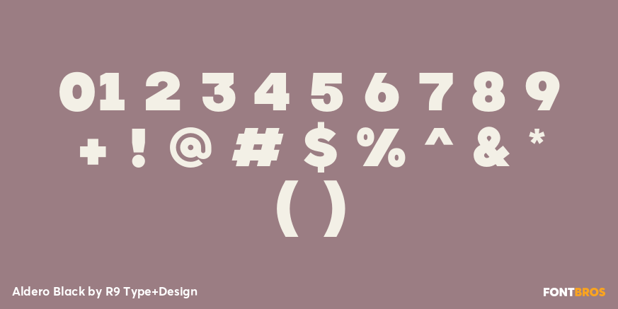 Aldero Black Font Poster #1