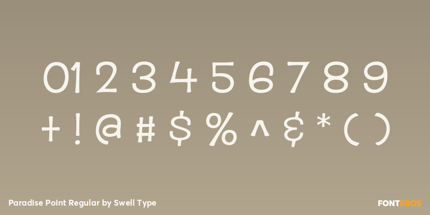 Paradise Point Regular Font Poster #1