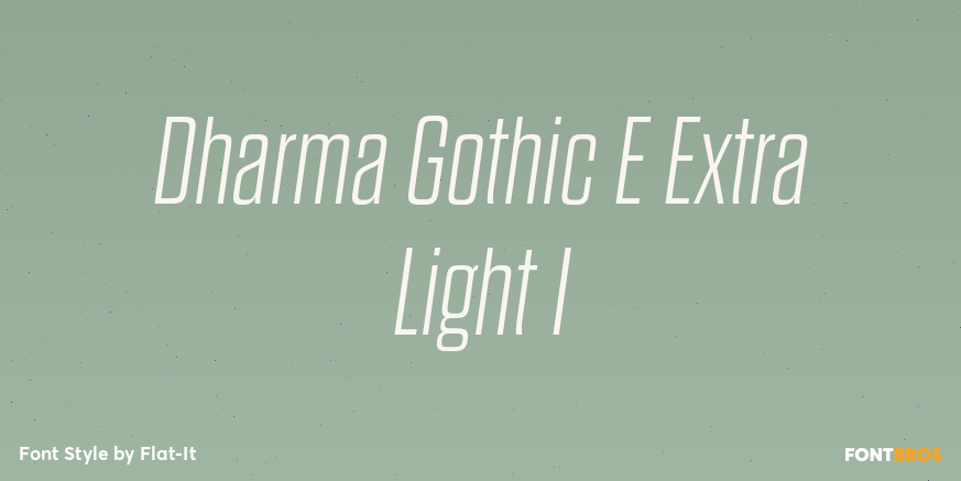 Dharma Gothic E Extra Light I Font Poster #1