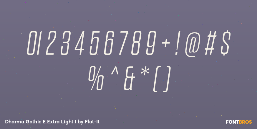 Dharma Gothic E Extra Light I Font Poster #1