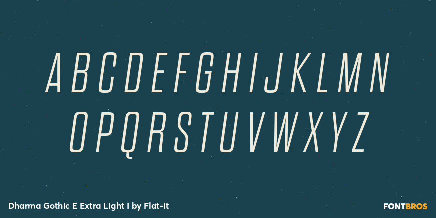 Dharma Gothic E Extra Light I Font Poster #1