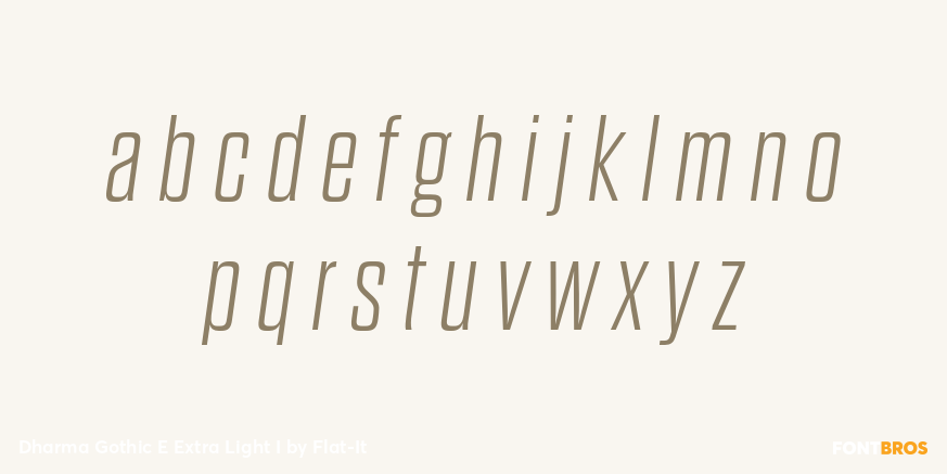 Dharma Gothic E Extra Light I Font Poster #1