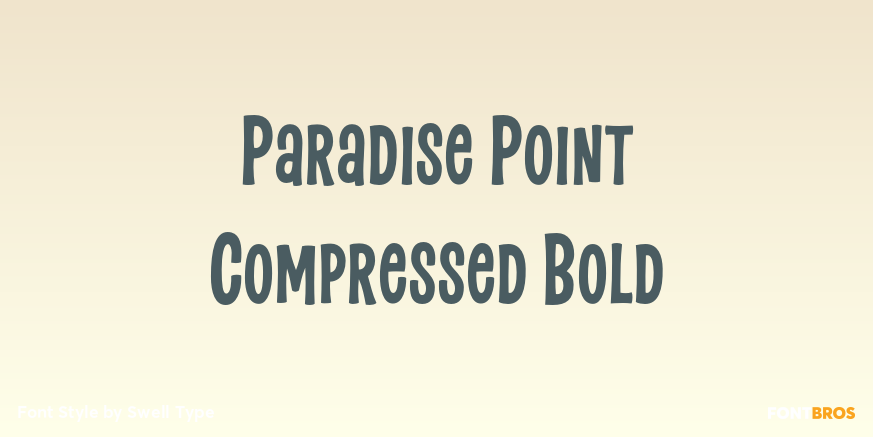 Paradise Point Compressed Bold Poster
