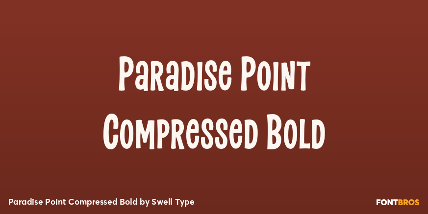 Paradise Point Compressed Bold Poster