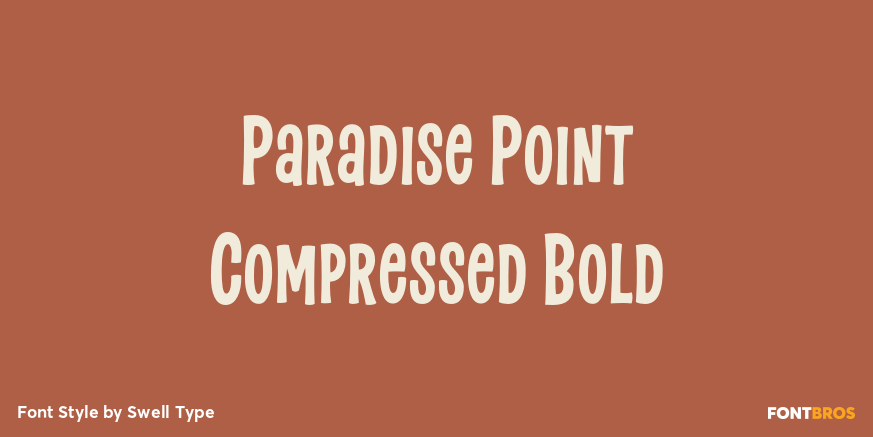 Paradise Point Compressed Bold Poster
