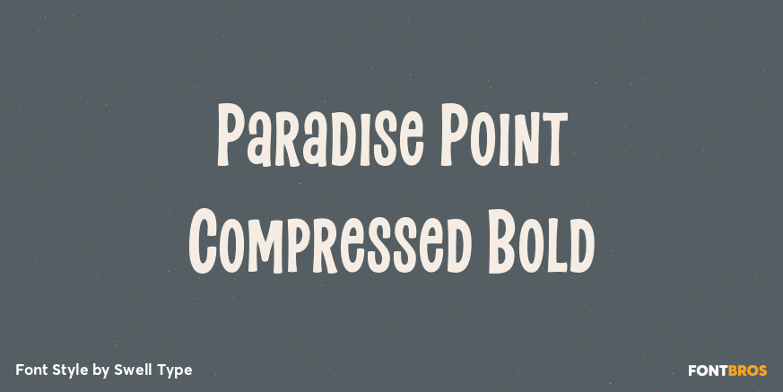 Paradise Point Compressed Bold Poster