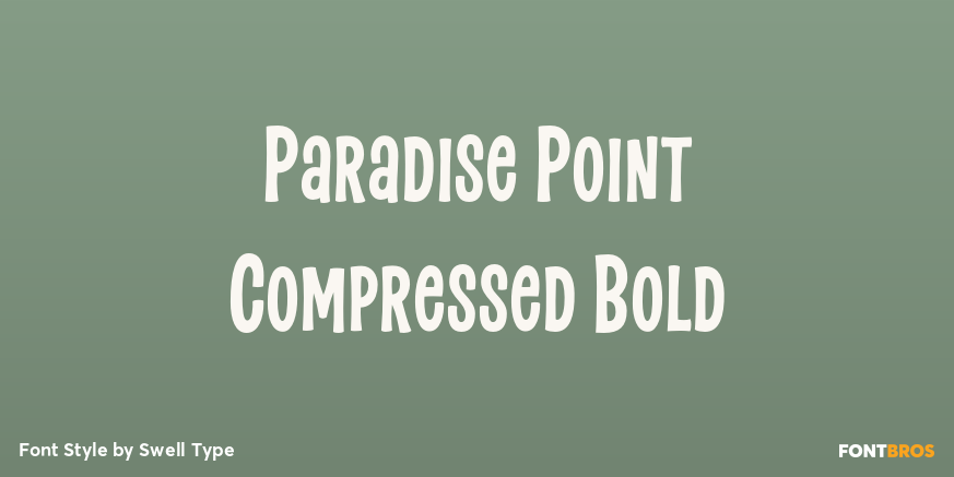 Paradise Point Compressed Bold Poster