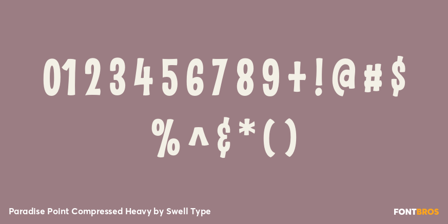 Paradise Point Compressed Heavy Font Poster #1