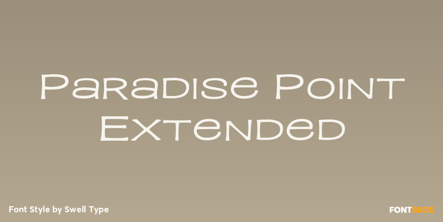 Paradise Point Extended Font Poster #1