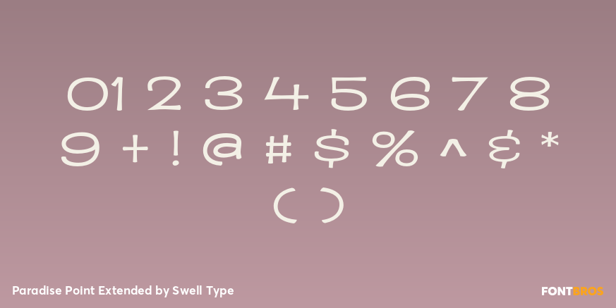 Paradise Point Extended Font Poster #1