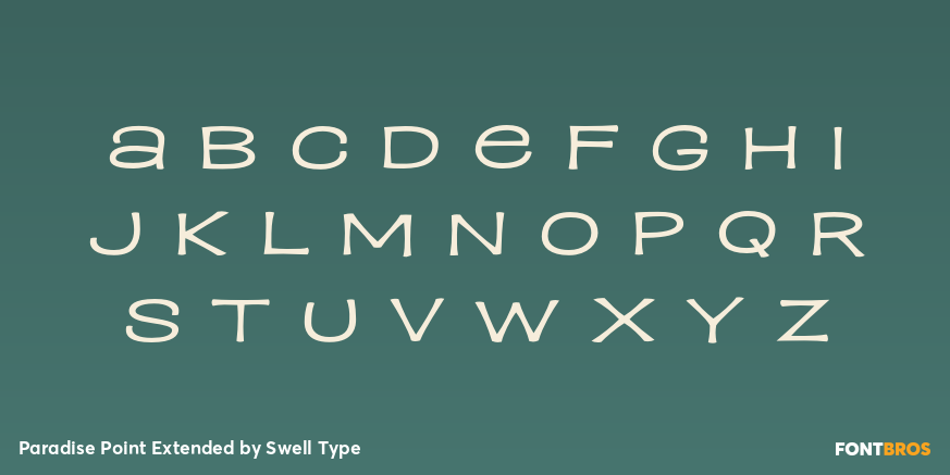 Paradise Point Extended Font Poster #1