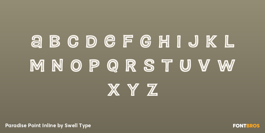 Paradise Point Inline Font Poster #3