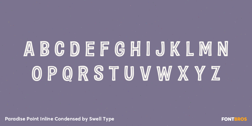 Paradise Point Inline Condensed Font Poster #2