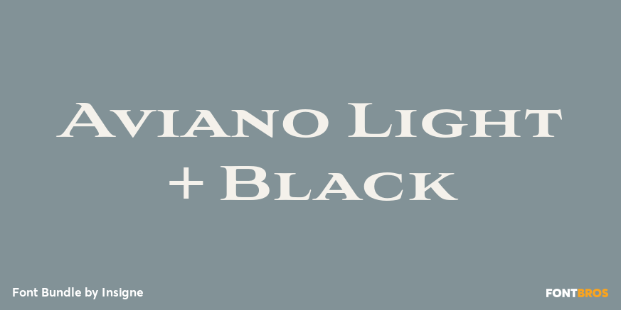 Aviano Light + Black Font Poster #1