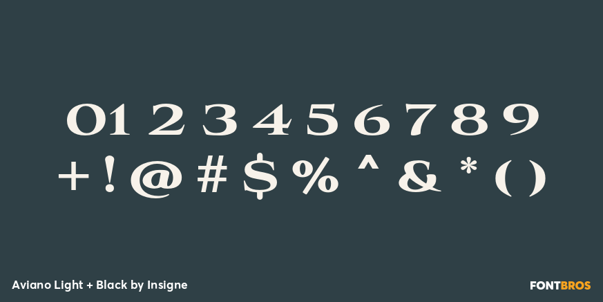 Aviano Light + Black Font Poster #1