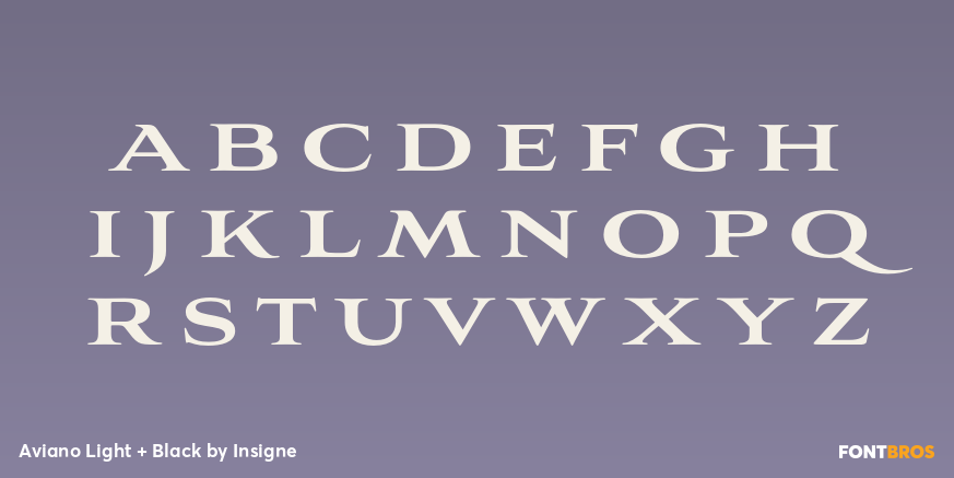 Aviano Light + Black Font Poster #1
