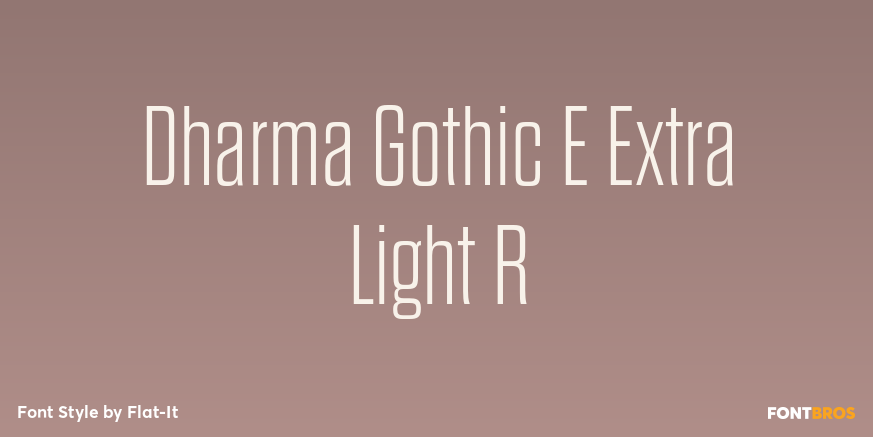 Dharma Gothic E Extra Light R Font Poster #1