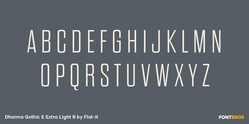 Dharma Gothic E Extra Light R Font Poster #1