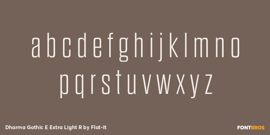 Dharma Gothic E Extra Light R Font Poster #1
