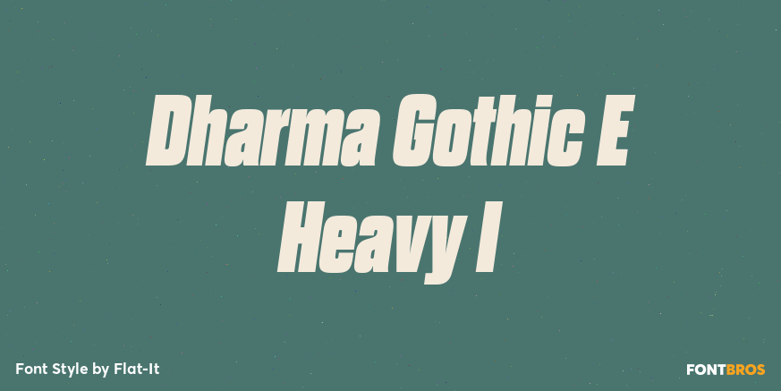 Dharma Gothic E Heavy I Font Poster #1