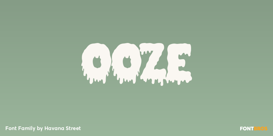 Ooze Font Poster