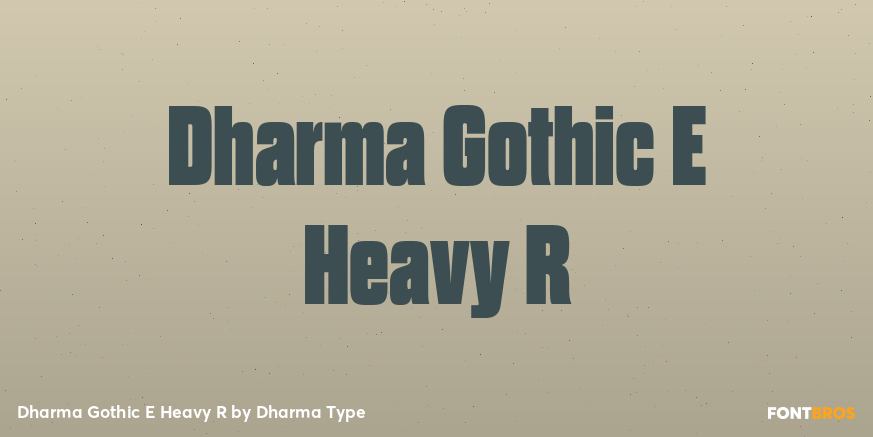 Dharma Gothic E Heavy R Font Poster #1