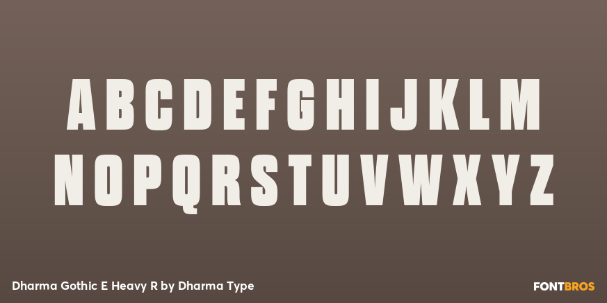 Dharma Gothic E Heavy R Font Poster #2