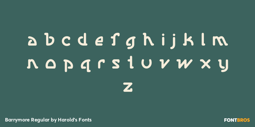 Barrymore Regular Font Poster #3