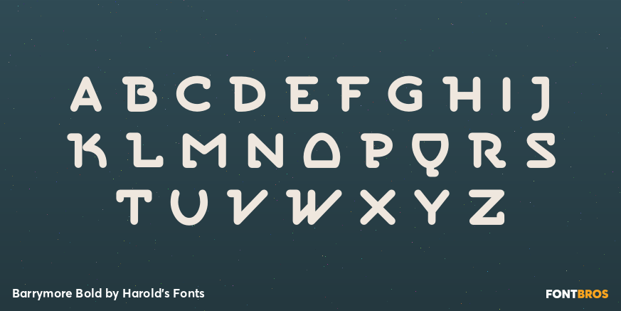 Barrymore Bold Font Poster #2