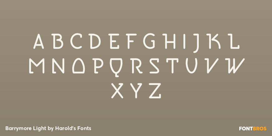 Barrymore Light Font Poster #2