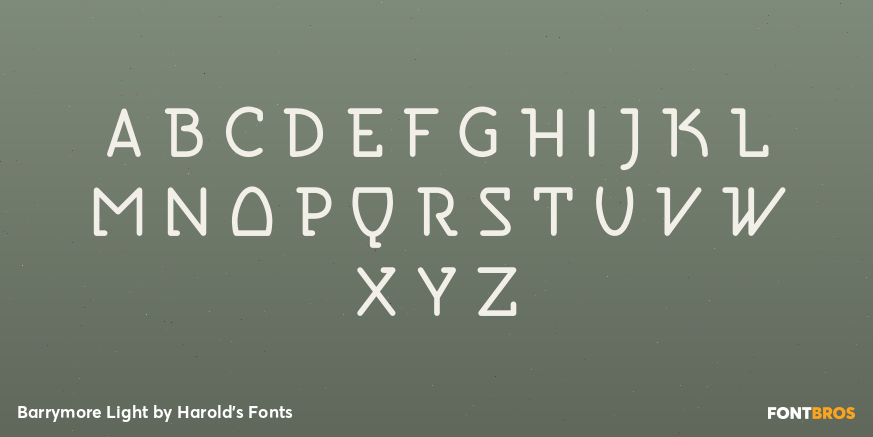 Barrymore Light Font Poster #1