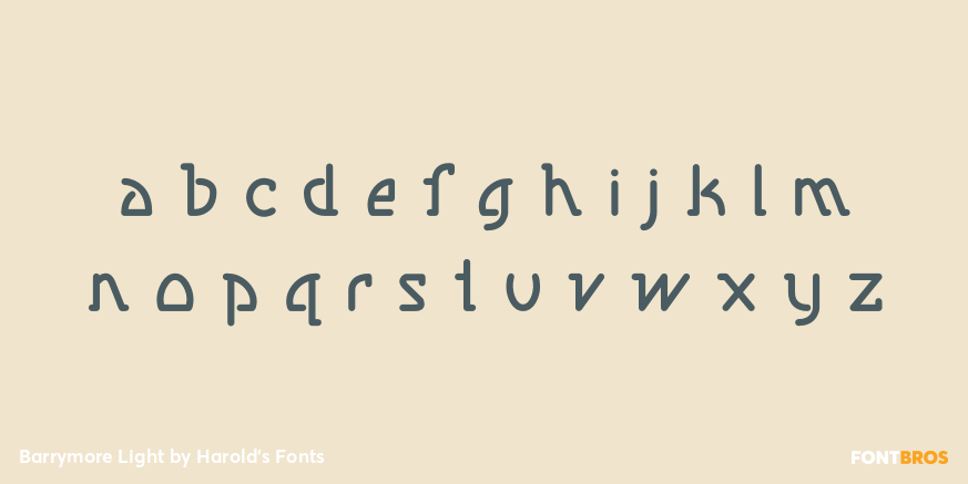 Barrymore Light Font Poster #1