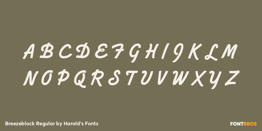 Breezeblock Regular Font Poster #2