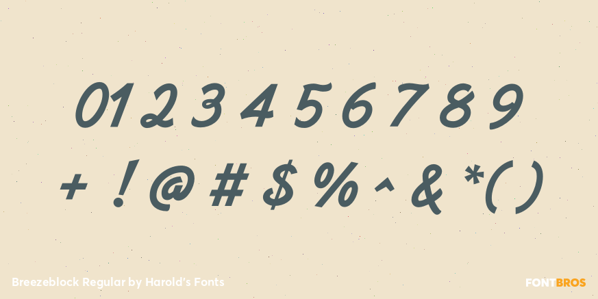 Breezeblock Regular Font Poster #4